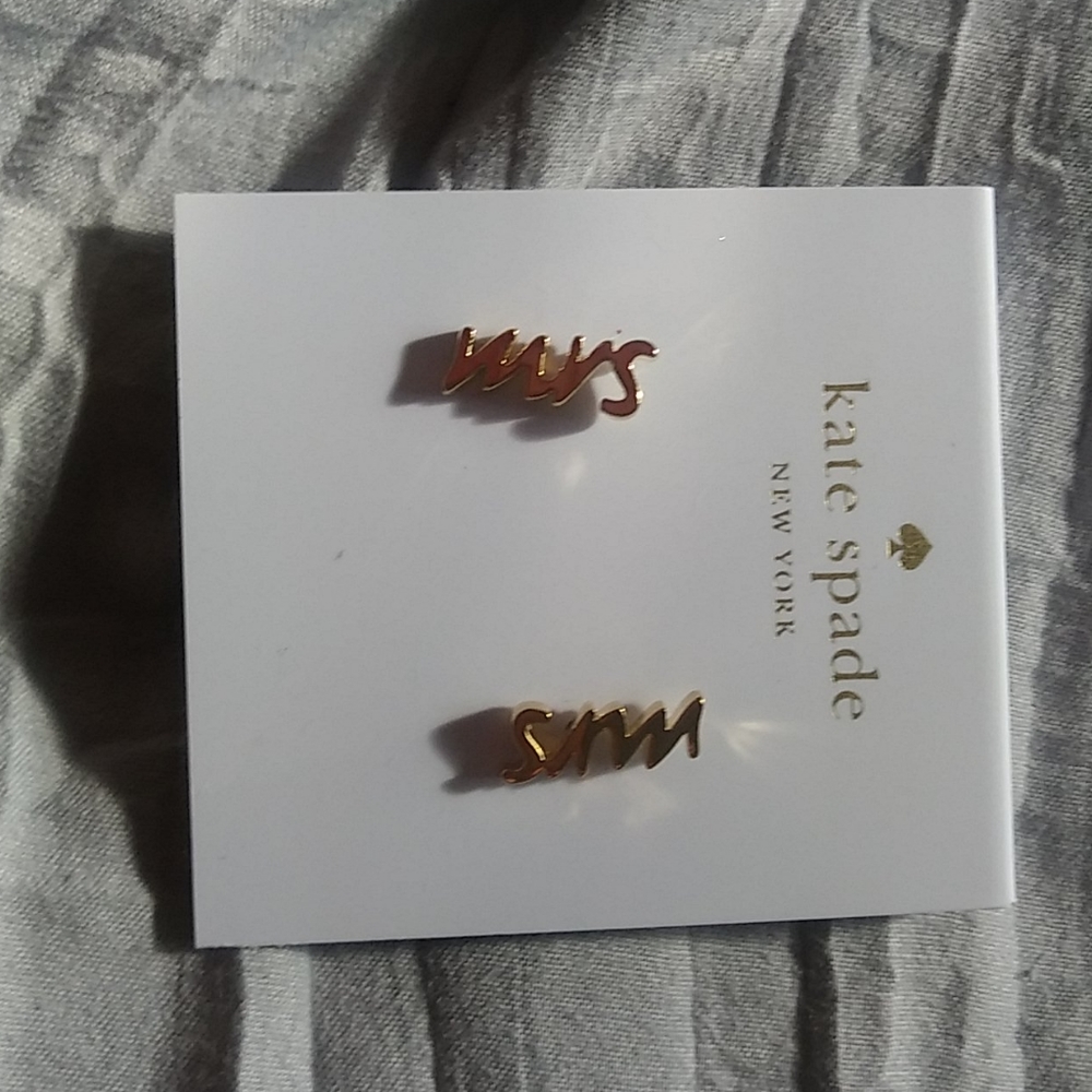 Kate Spade Say Yes Mrs earrings